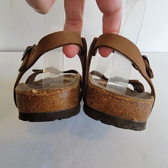 Birkenstock Bali EU 40 Medium/Narrow Tan Brown Ankle Buckle Two Strap Sandals - Picture 10 of 16